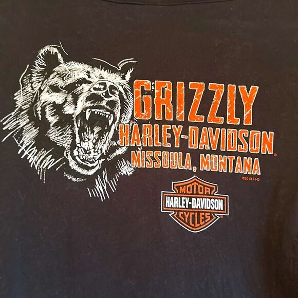 Harley-Davidson Black Graphic Long Sleeve Tee Large - Picture 5 of 7